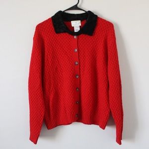 Susan Bristol Red Cardigan